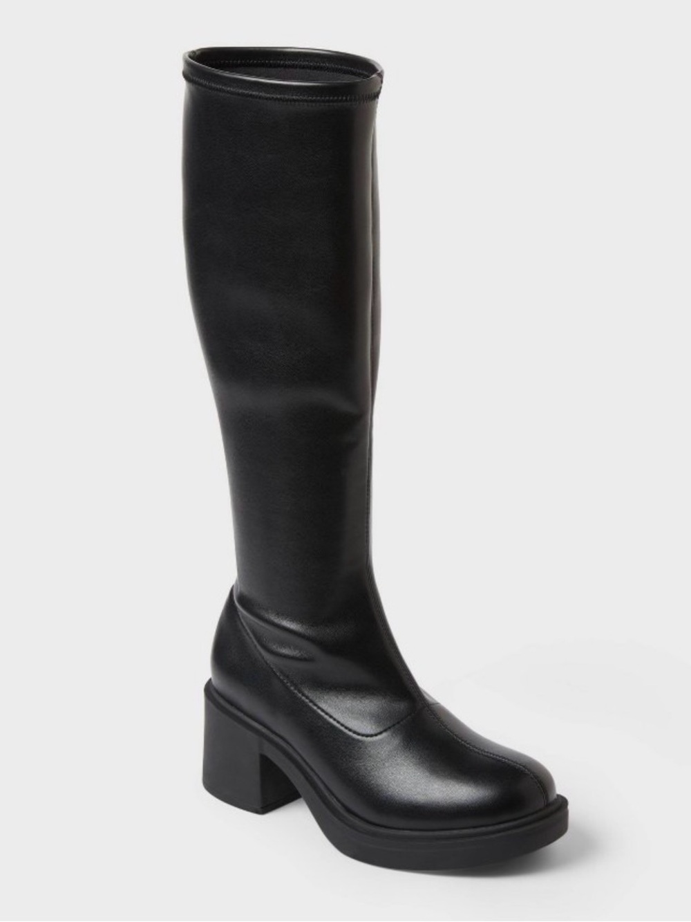 wild fable Black Knee-High Block Heel Boots